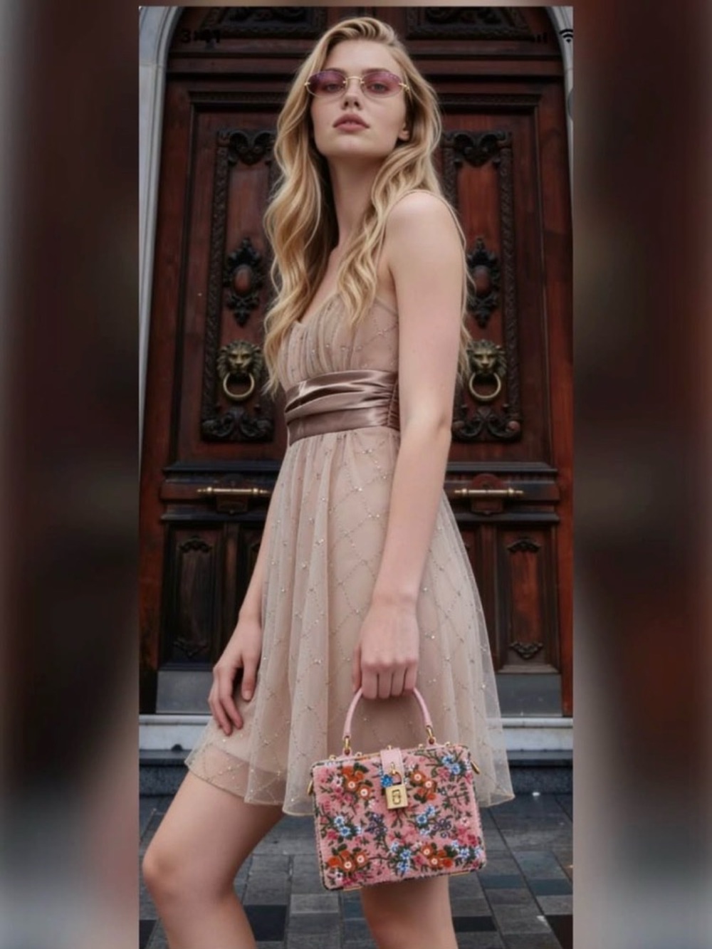 Charlotte Russe Blush Pink / Nude Dress